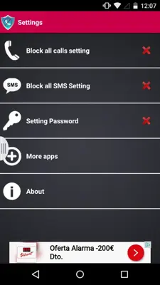 Call and SMS Blocker android App screenshot 1