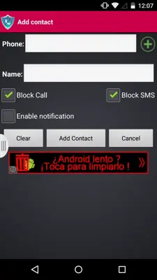 Call and SMS Blocker android App screenshot 3